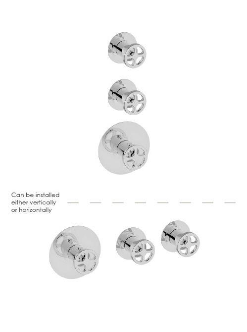LAYLA 3 control thermostatic valve – wheel handle – 2 function